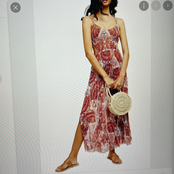 Topshop Other - NWT Topshop paisley print cover-up chiffon maxi dress. Size 4-6.